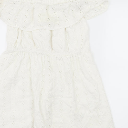 Primark Girls White   Skater Dress  Size 13-14 Years