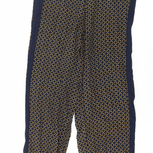 TU Womens Blue Geometric  Trousers  Size 8 L29 in