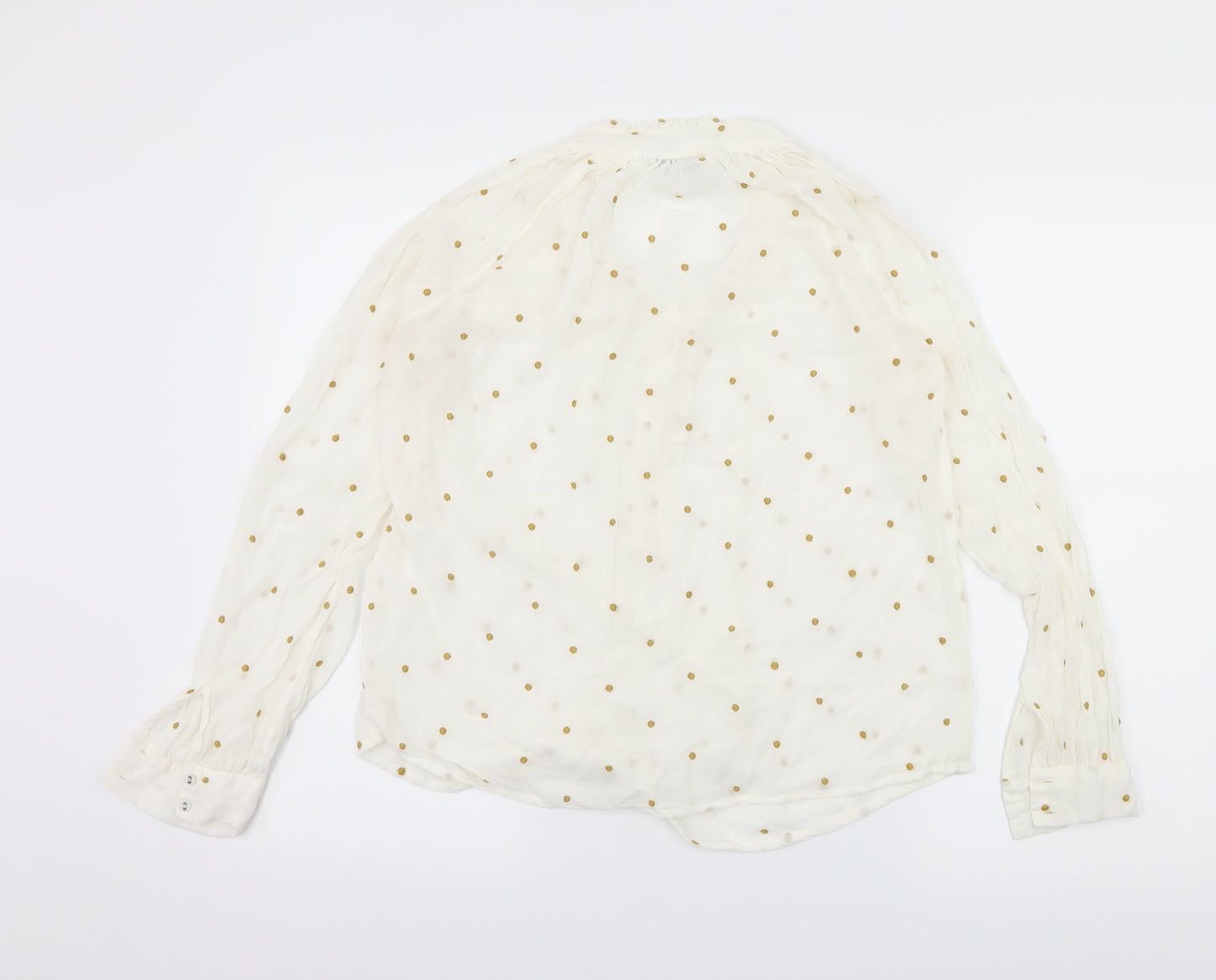 NEXT Womens White Polka Dot  Basic Blouse Size 14
