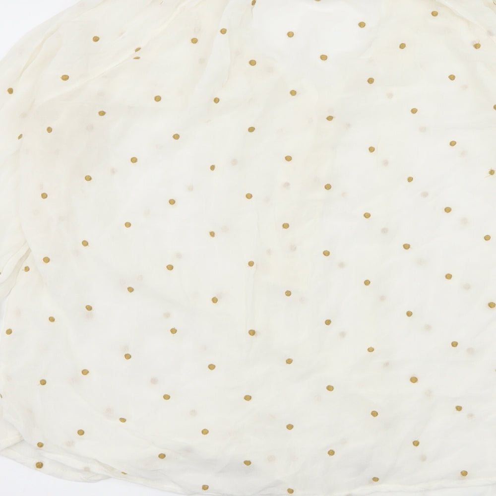 NEXT Womens White Polka Dot  Basic Blouse Size 14