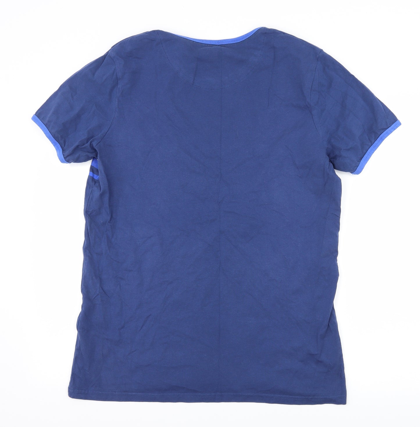 Fluid Mens Blue Striped Jersey  T-Shirt Size XL