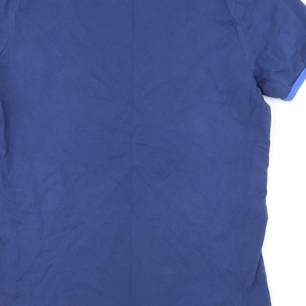 Fluid Mens Blue Striped Jersey  T-Shirt Size XL