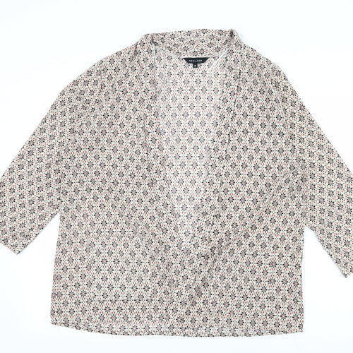 New Look Womens Ivory Geometric  Basic Blouse Size 16
