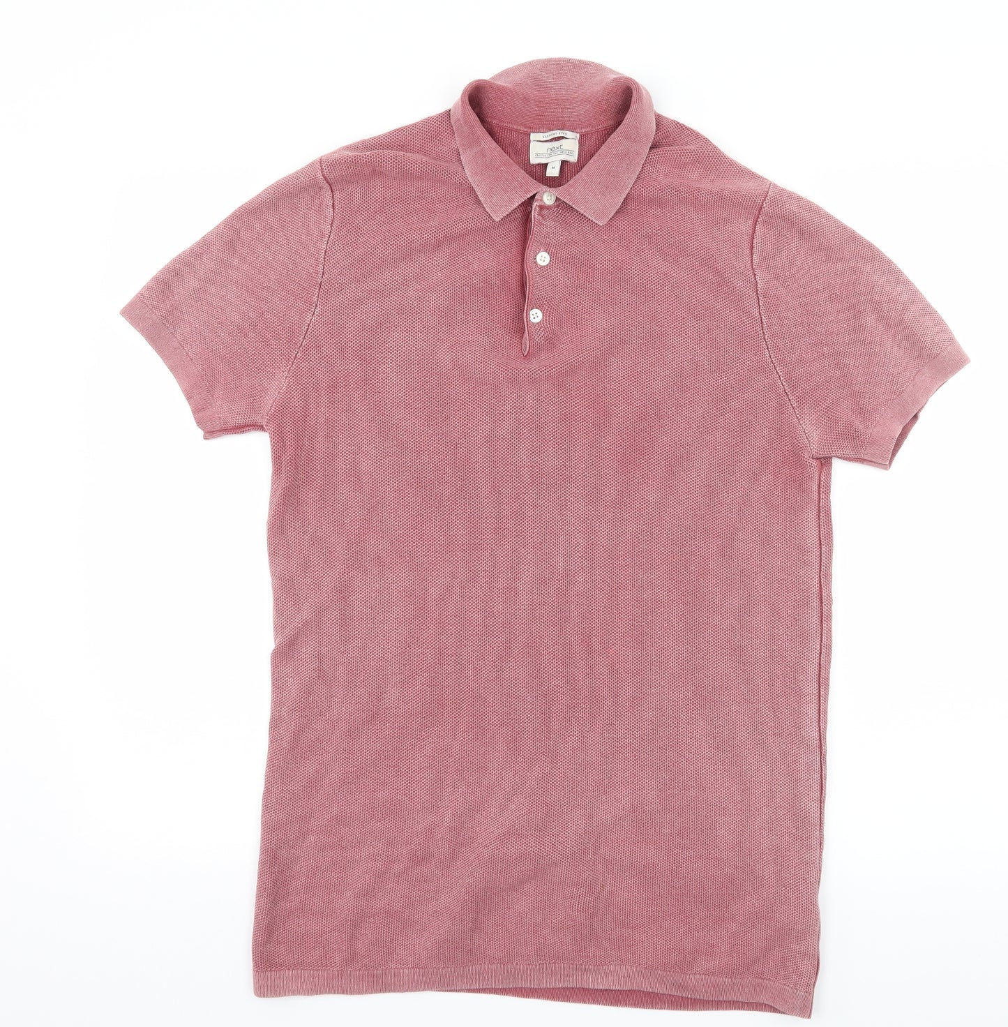 NEXT Mens Pink  Jersey  Polo Size M