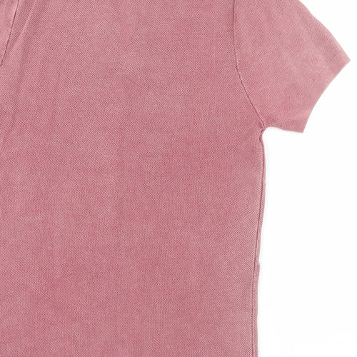NEXT Mens Pink  Jersey  Polo Size M