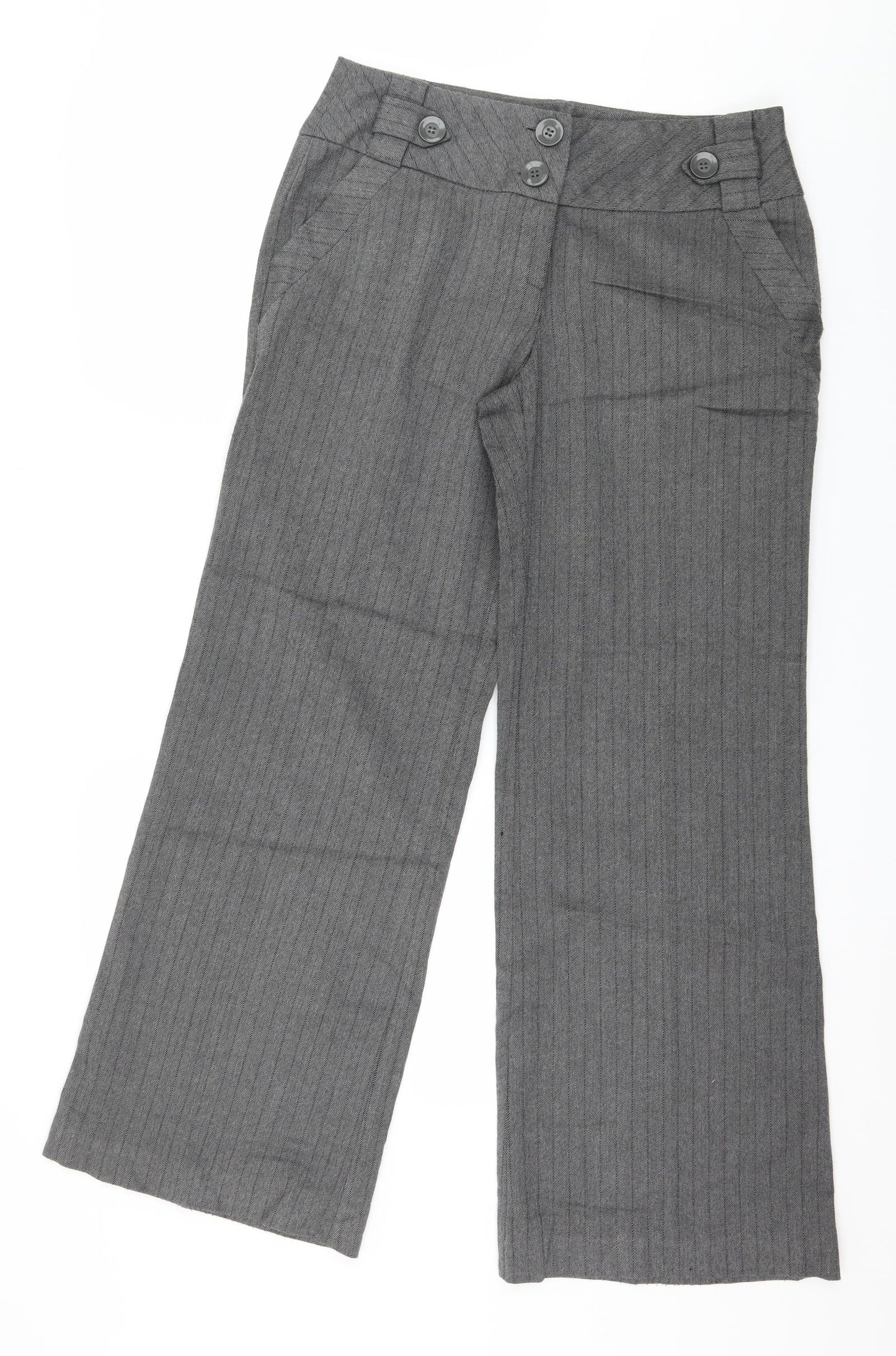 Dorothy Perkins Womens Grey   Trousers  Size 12 L29 in