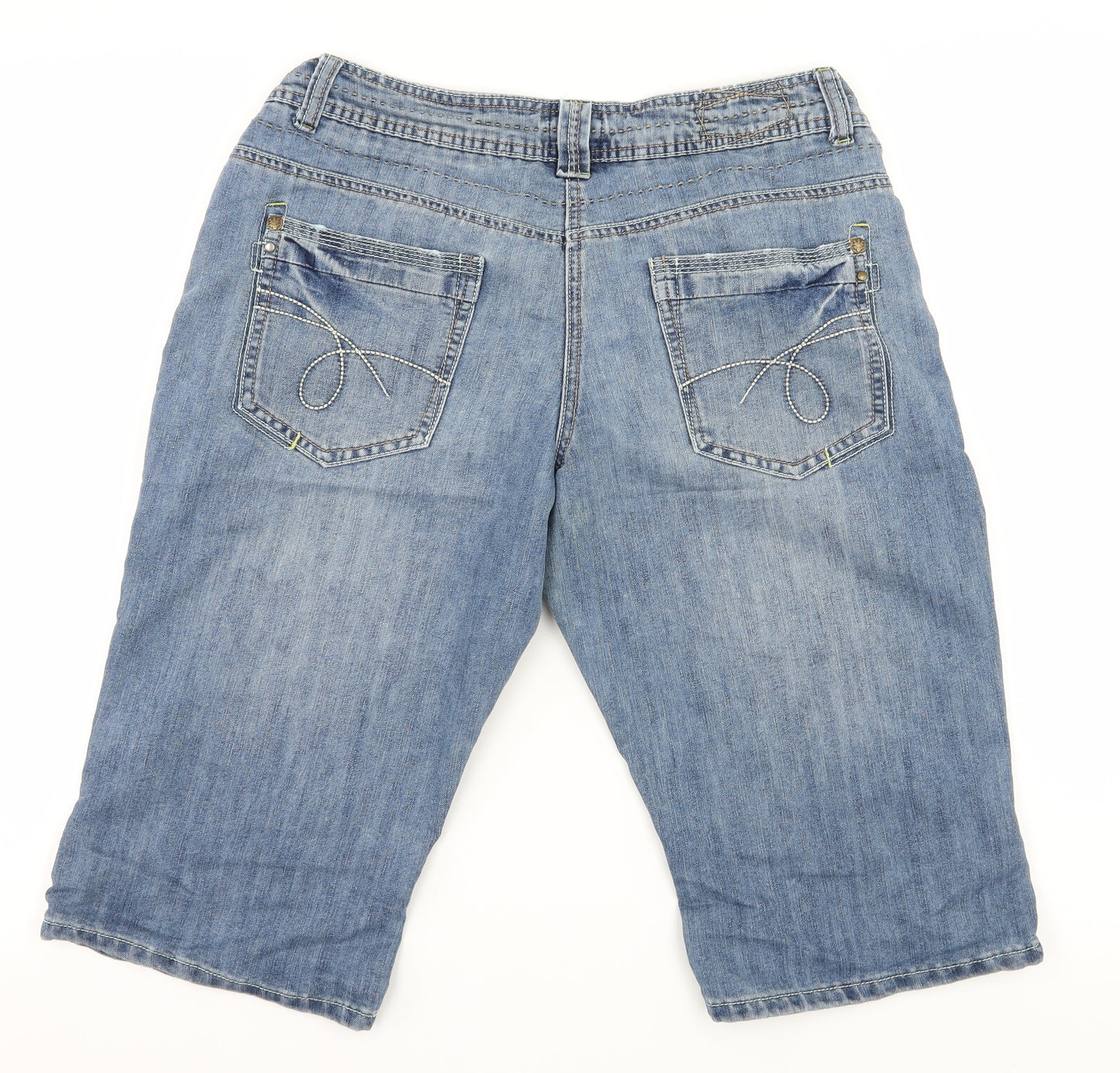 Cherokee Womens Blue  Denim Bermuda Shorts Size 12