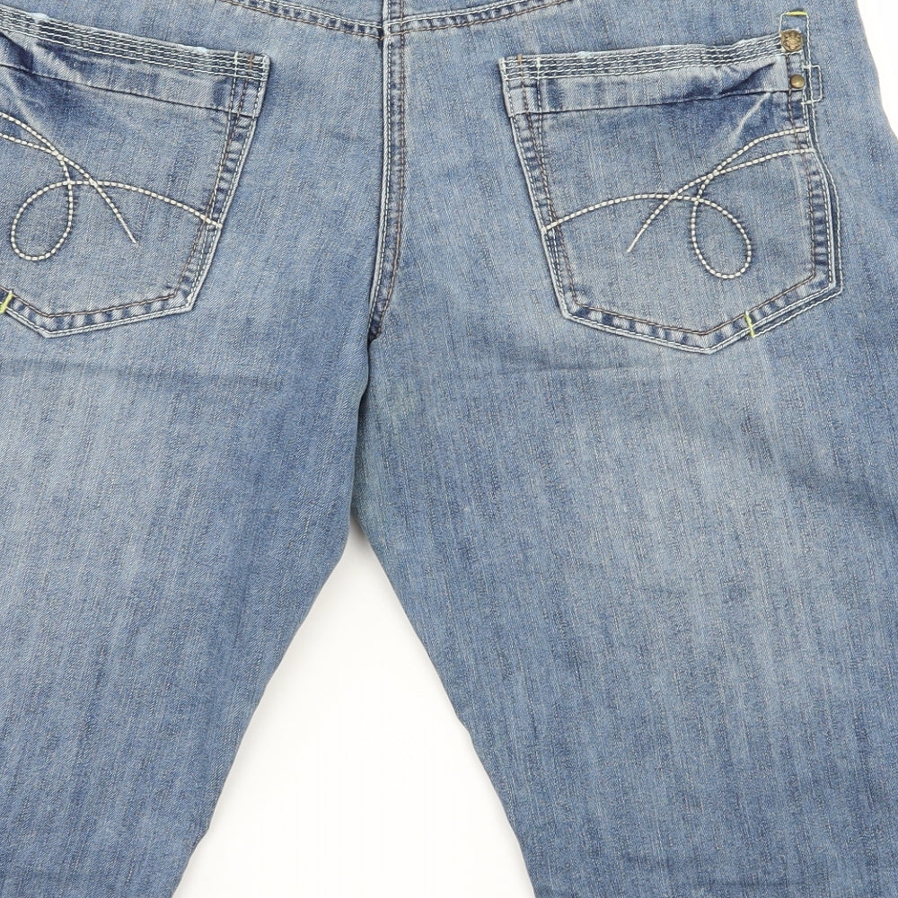 Cherokee Womens Blue  Denim Bermuda Shorts Size 12