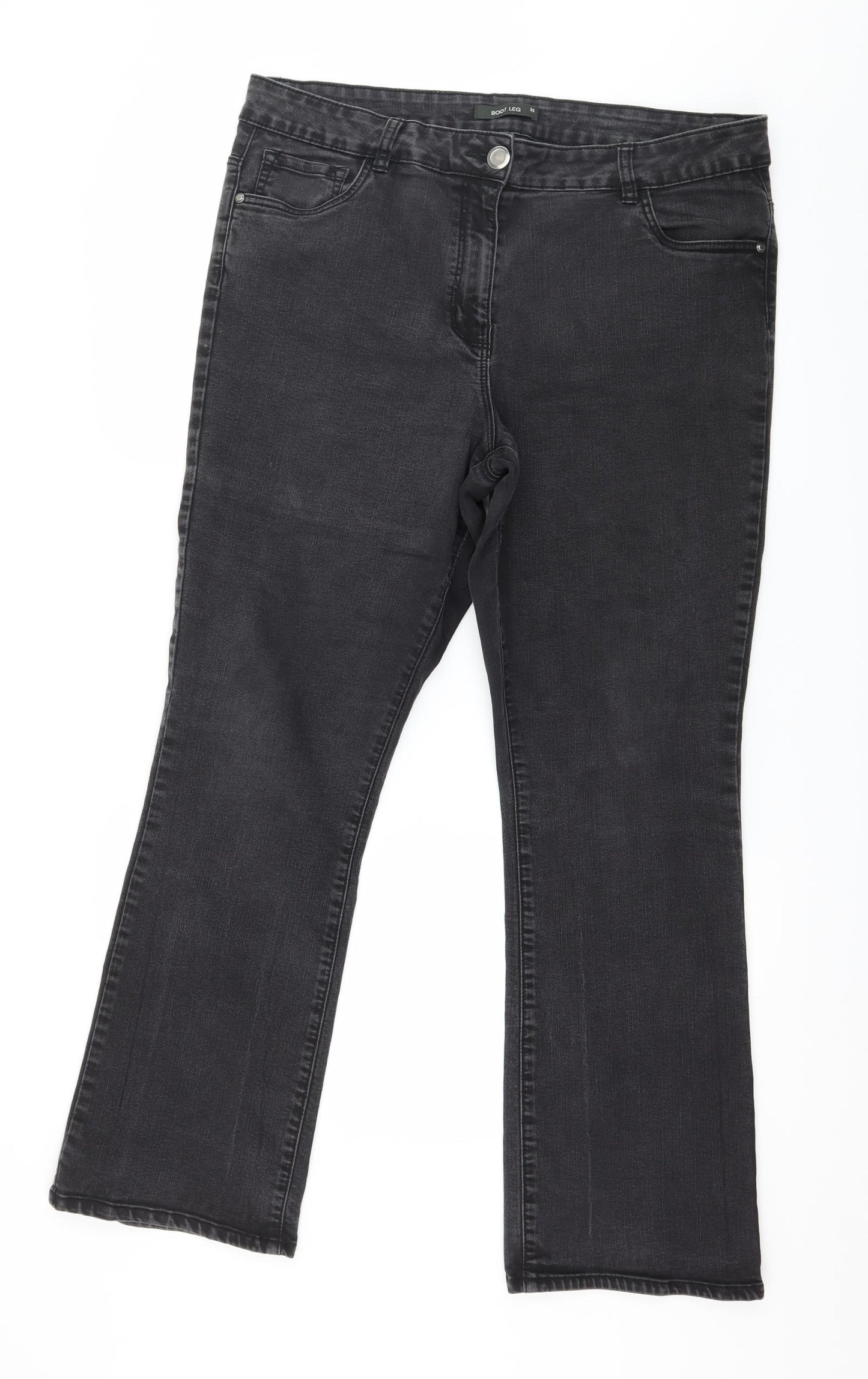 Bonmarché Womens Grey  Denim Bootcut Jeans Size 18 L29 in
