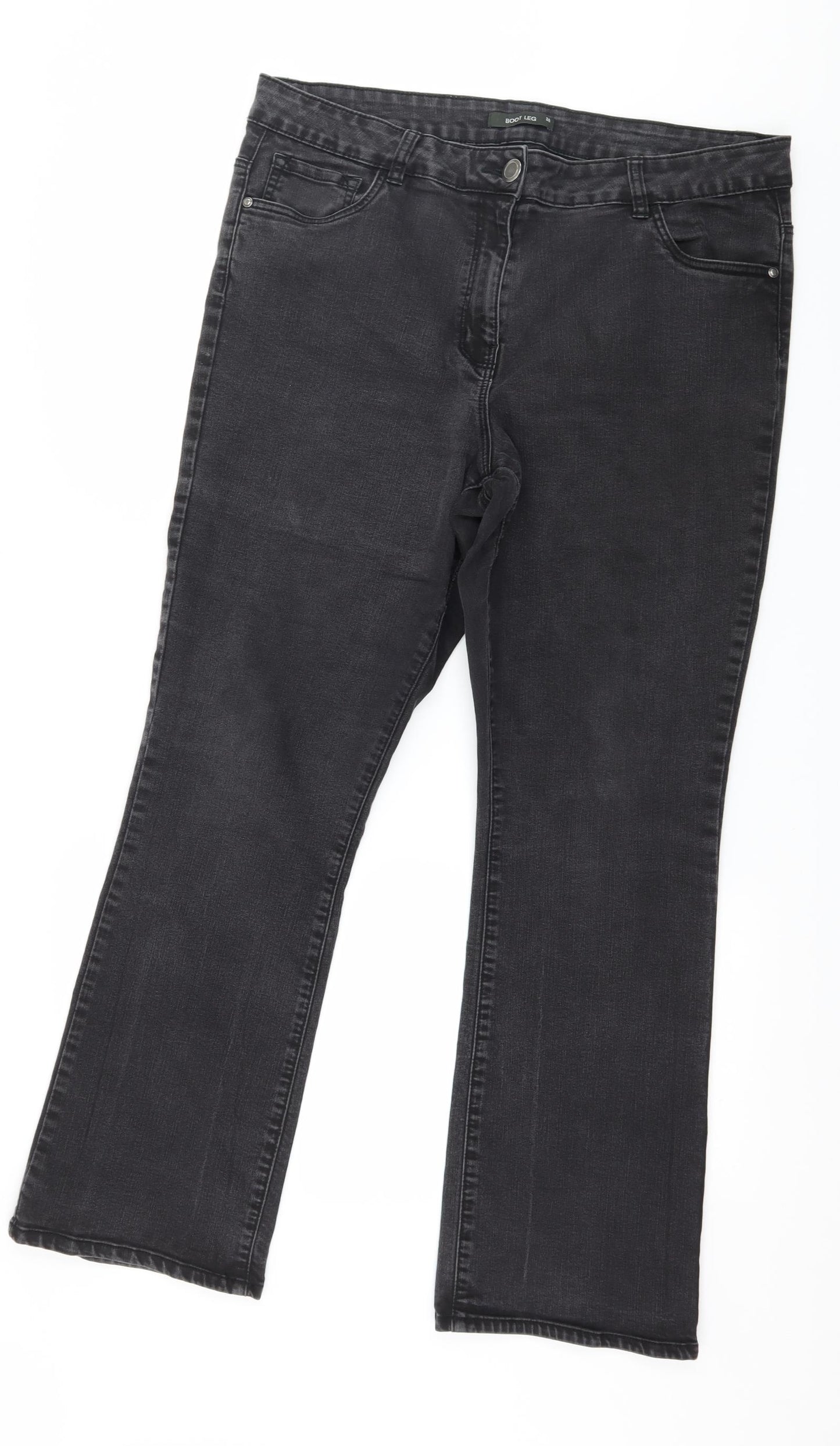 Bonmarché Womens Grey  Denim Bootcut Jeans Size 18 L29 in