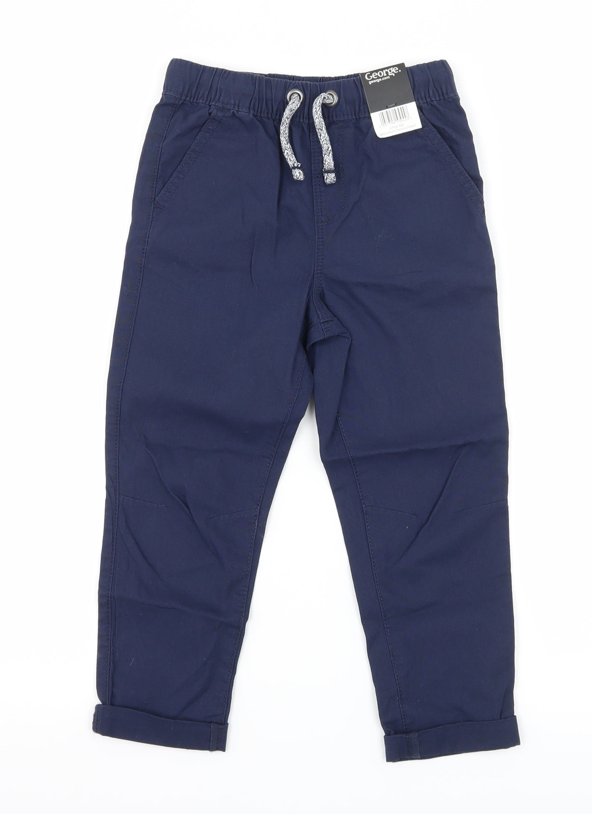George Boys Blue   Chino Trousers Size 3-4 Years
