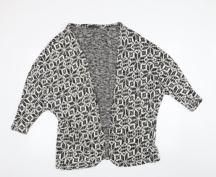 Atmosphere Womens Beige Geometric  Cardigan Jumper Size M
