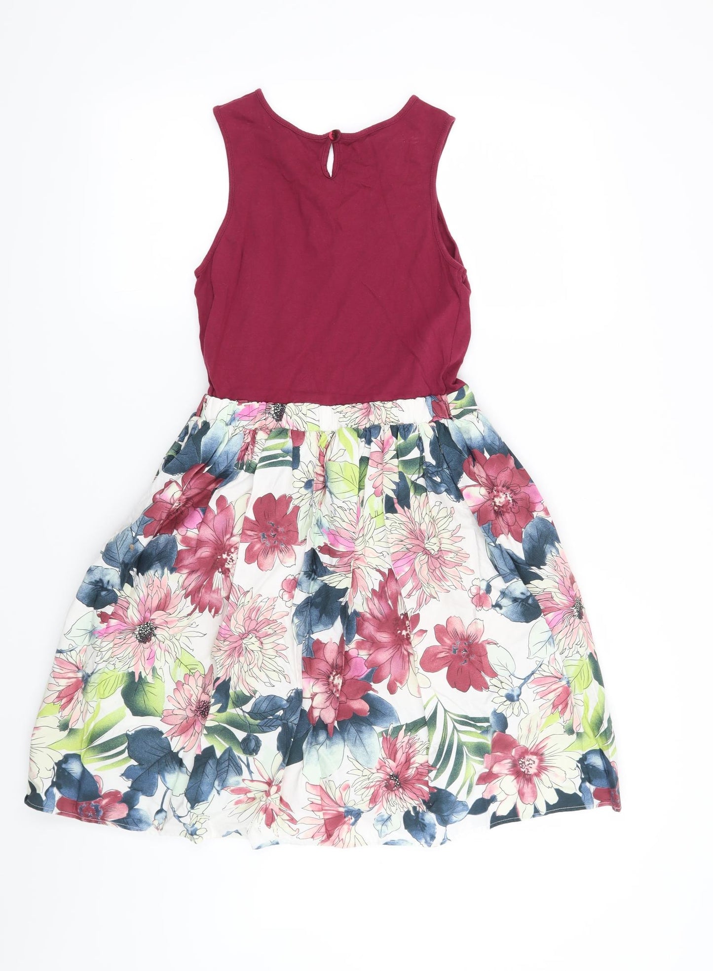 Nutmeg Girls Red Floral  Fit & Flare  Size 12-13 Years
