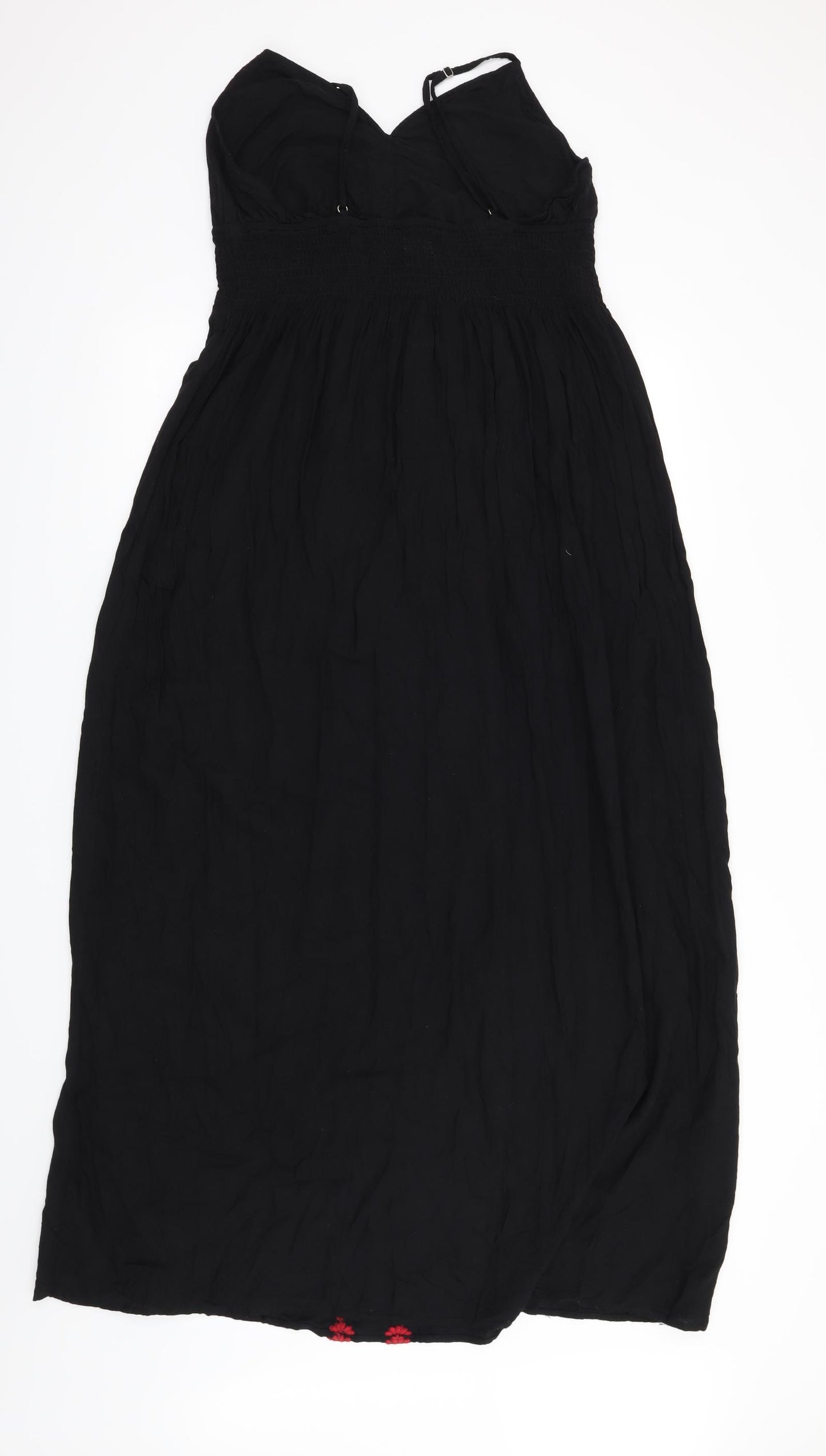 Preworn Womens Black Floral  Maxi  Size L