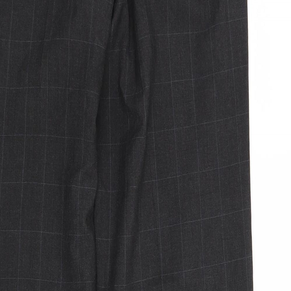 George Mens Grey Check  Trousers  Size 32 in L33 in