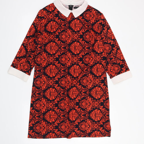 Atmosphere Womens Black Floral  Shift  Size 12