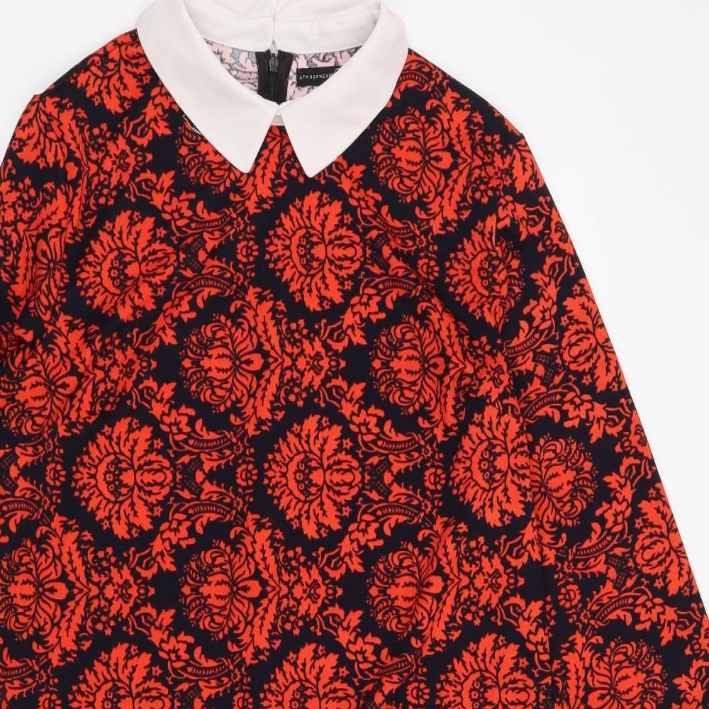 Atmosphere Womens Black Floral  Shift  Size 12