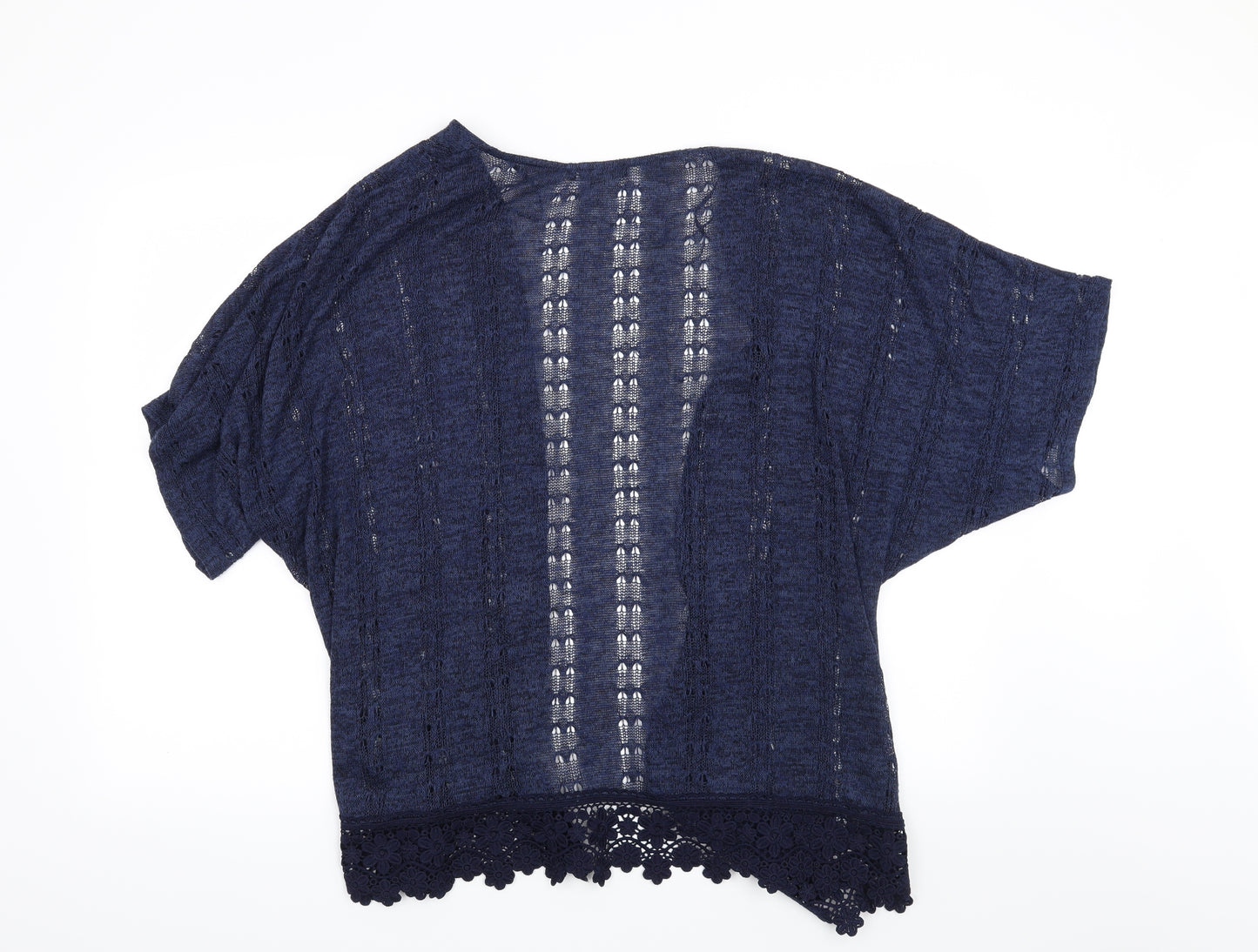 George Womens Blue Floral  Cardigan Jumper Size 12