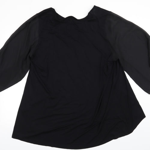 Preworn Womens Black   Basic Blouse Size 26
