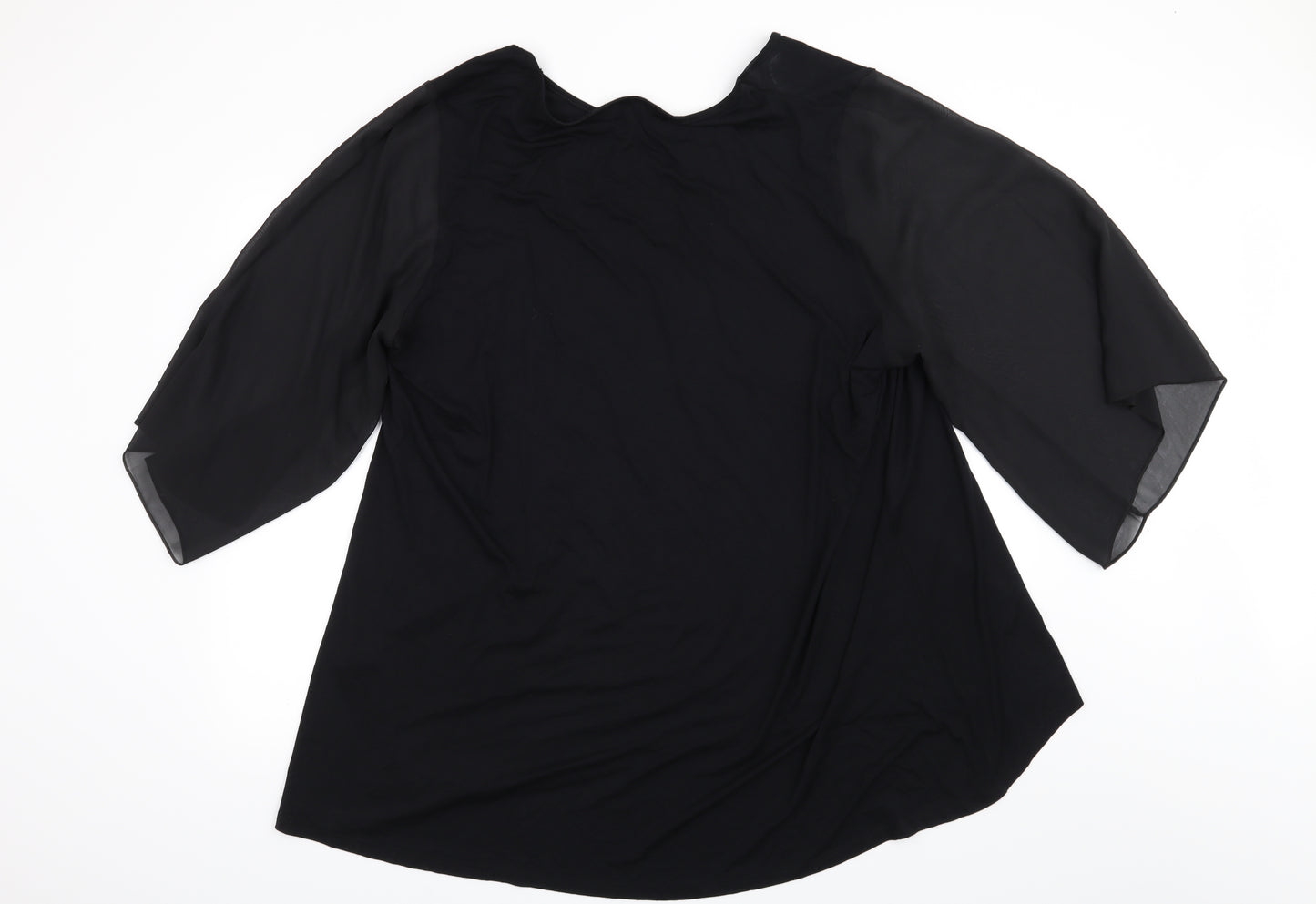 Preworn Womens Black   Basic Blouse Size 26