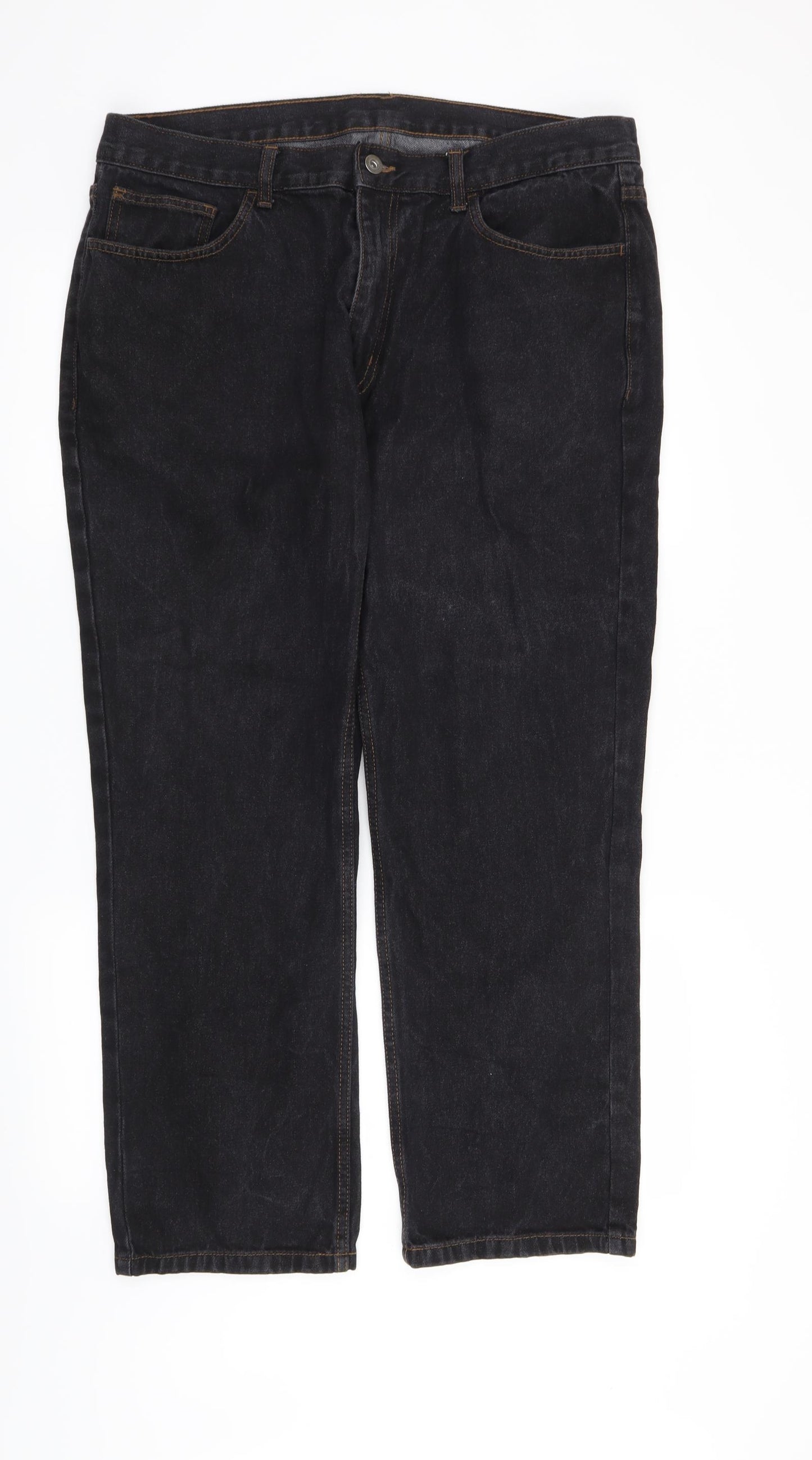 George Mens Black   Straight Jeans Size 38 in L30 in