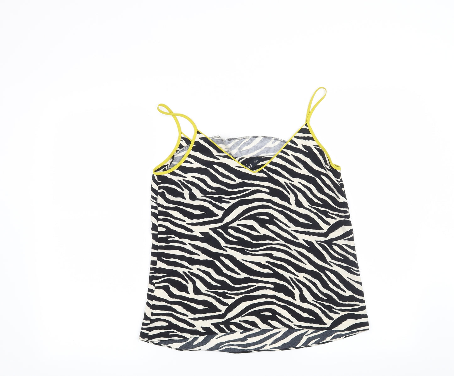 F&F Womens Black Animal Print  Basic Blouse Size 8