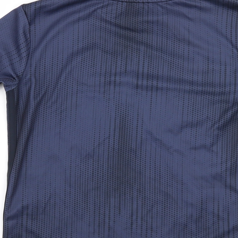 adidas Boys Blue Geometric  Basic T-Shirt Size 9-10 Years  - Manchester United Football club