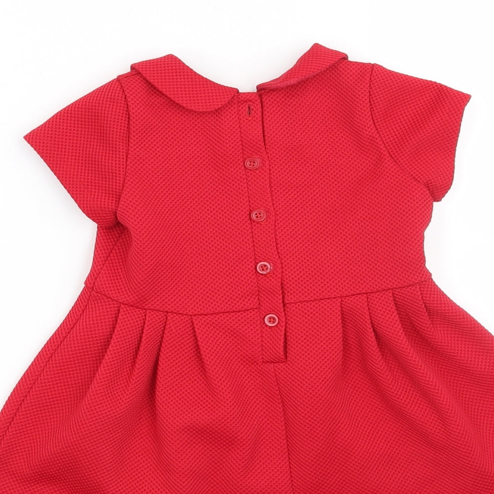 Matalan Girls Red   Fit & Flare  Size 18-24 Months