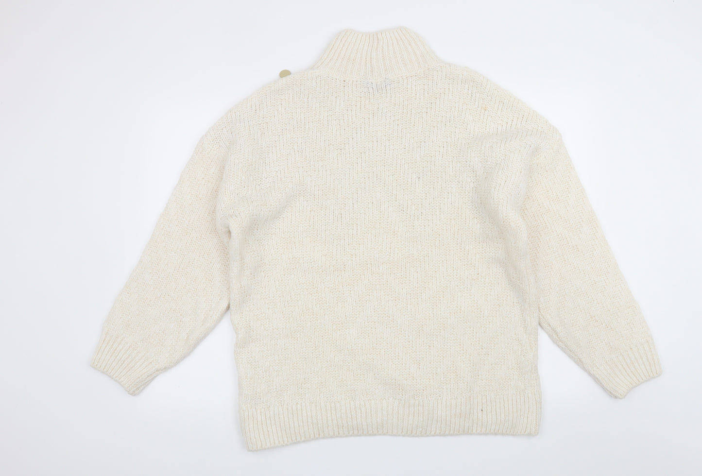 F&F Womens Beige Geometric  Pullover Jumper Size 16