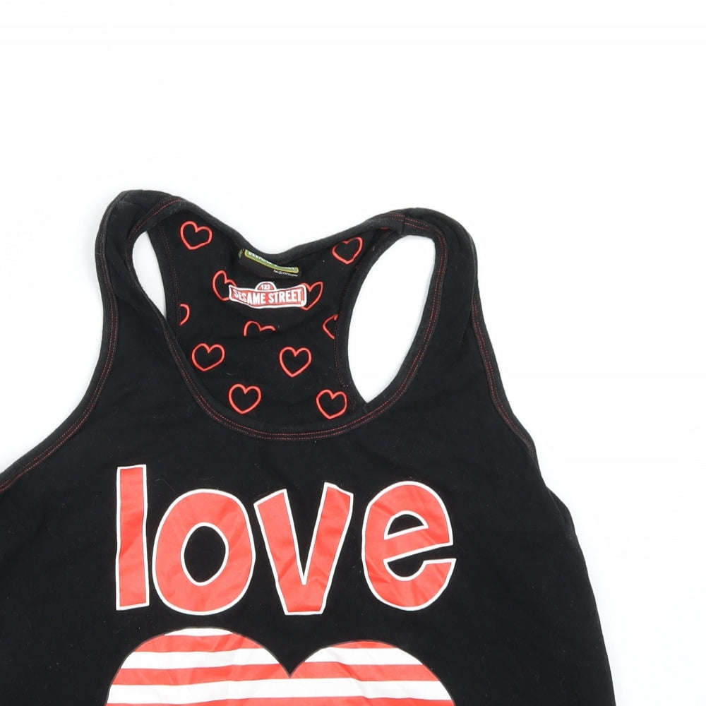 Sesame Street Womens Black   Basic Tank Size 20