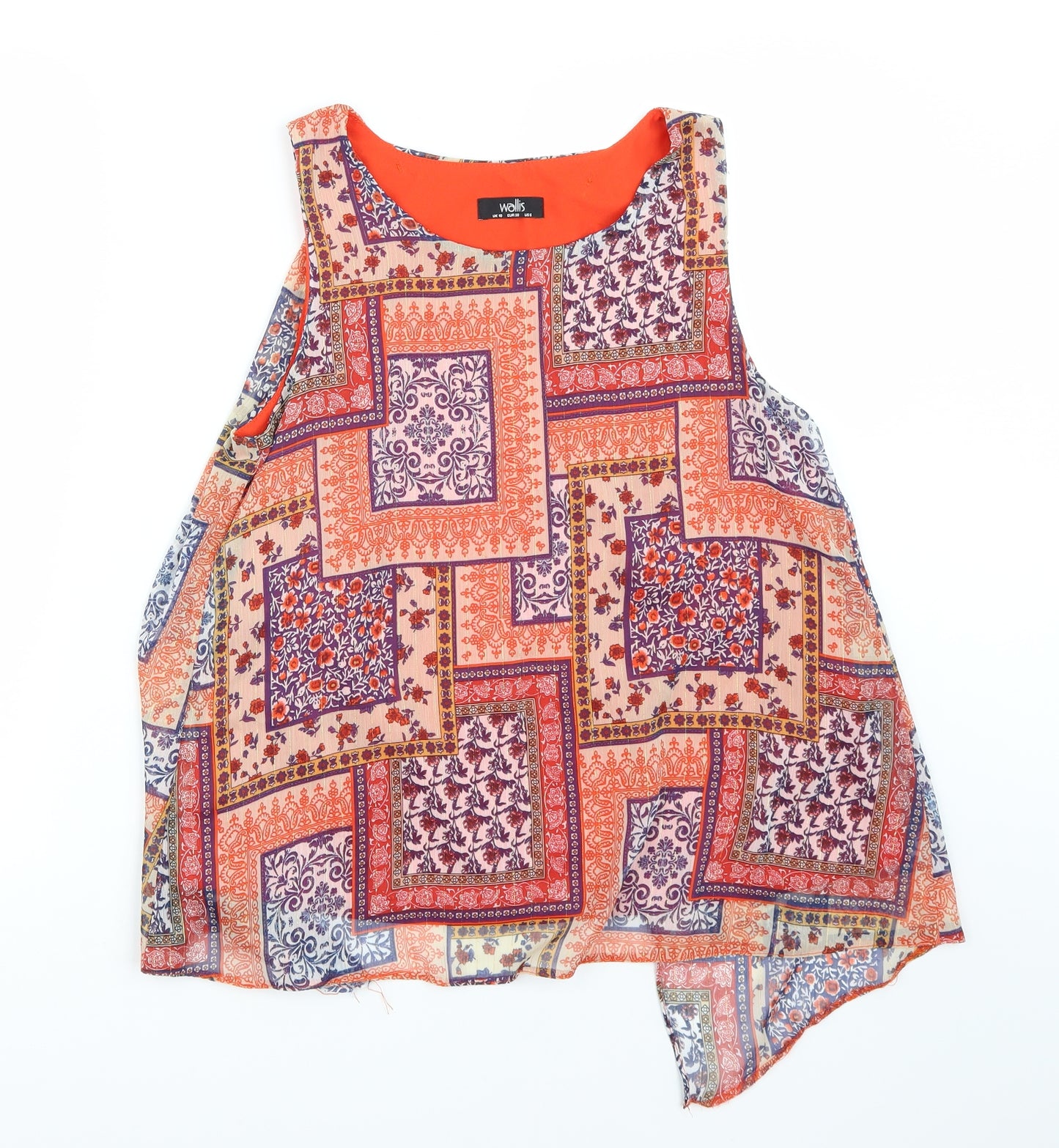 Wallis Womens Orange   Basic T-Shirt Size 10