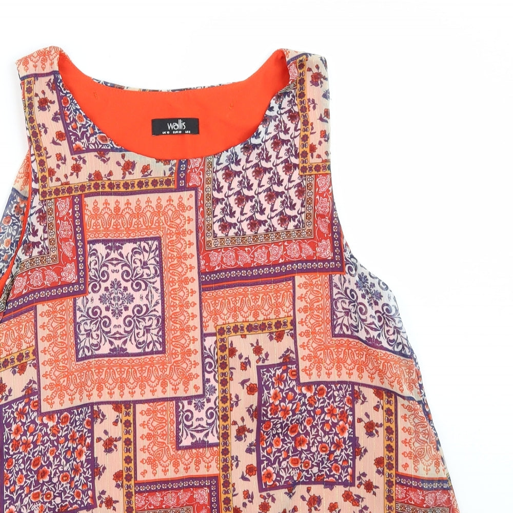 Wallis Womens Orange   Basic T-Shirt Size 10