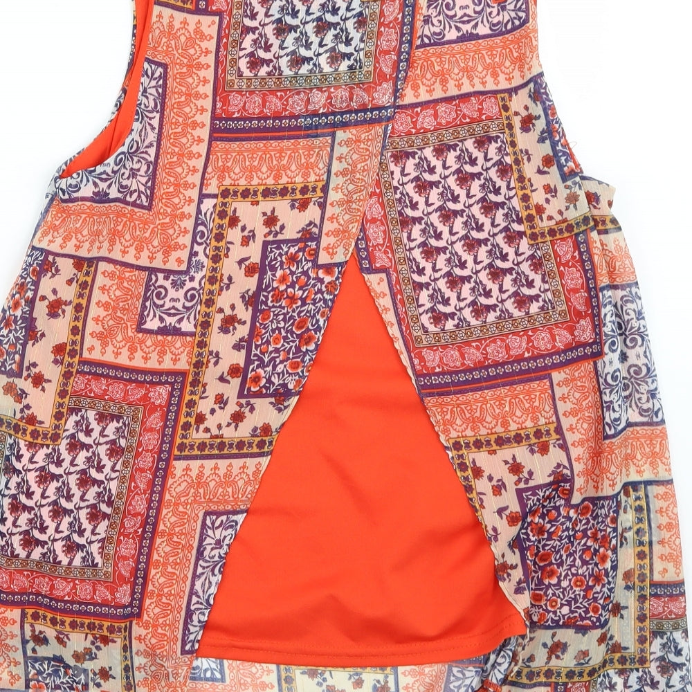 Wallis Womens Orange   Basic T-Shirt Size 10