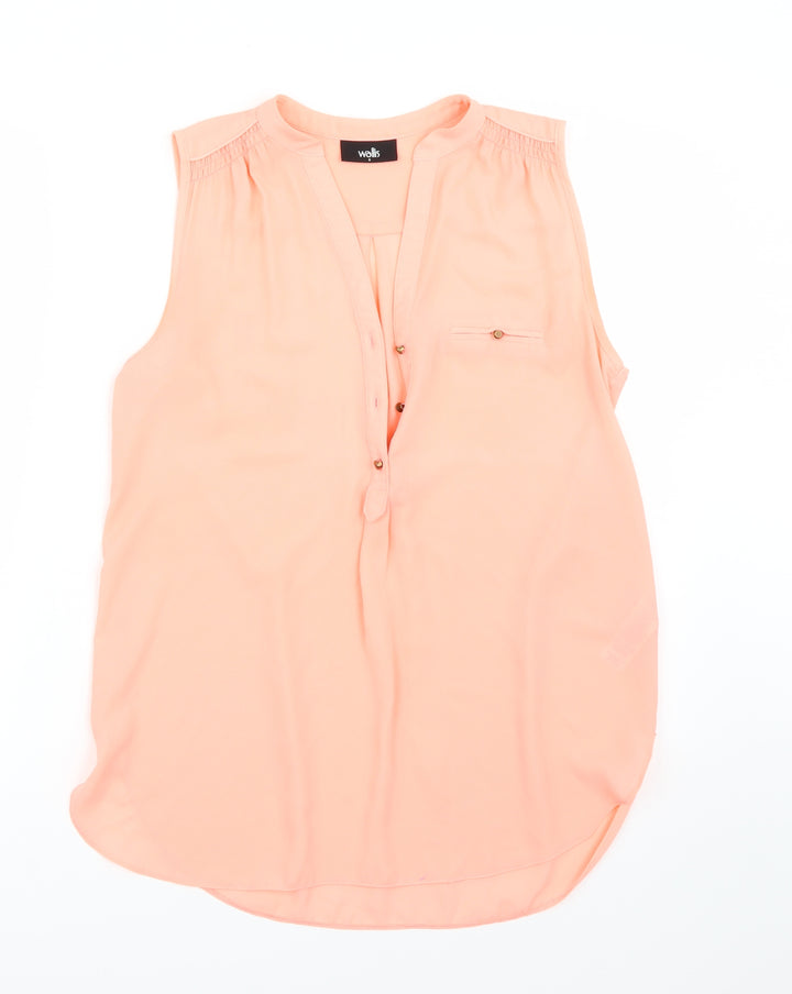 Wallis Womens Pink Basic Blouse Size S