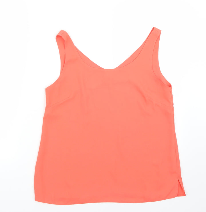 Wallis Womens Orange Basic Tank Size 10