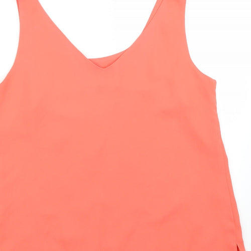 Wallis Womens Orange   Basic Tank Size 10
