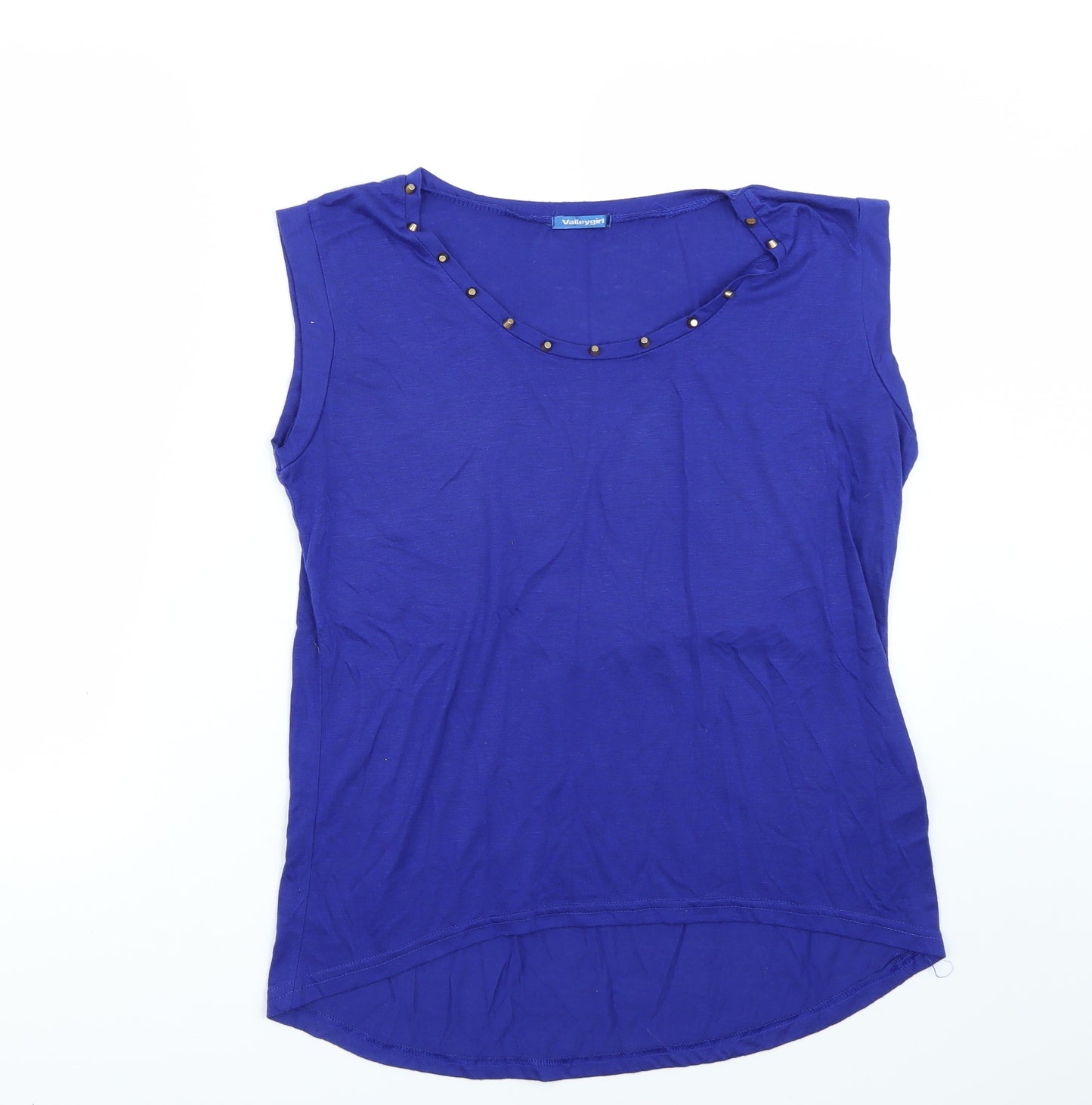 valley girl Womens Blue   Basic Blouse Size M