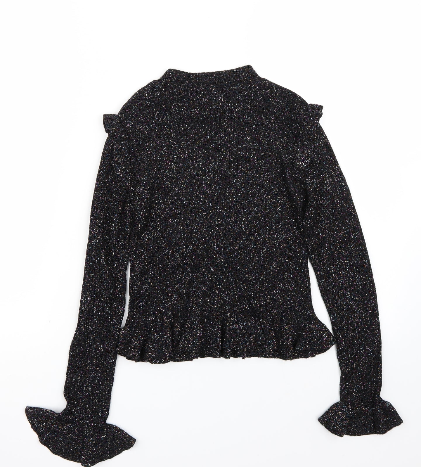 Riverisland Girls Black   Basic T-Shirt Size 9-10 Years