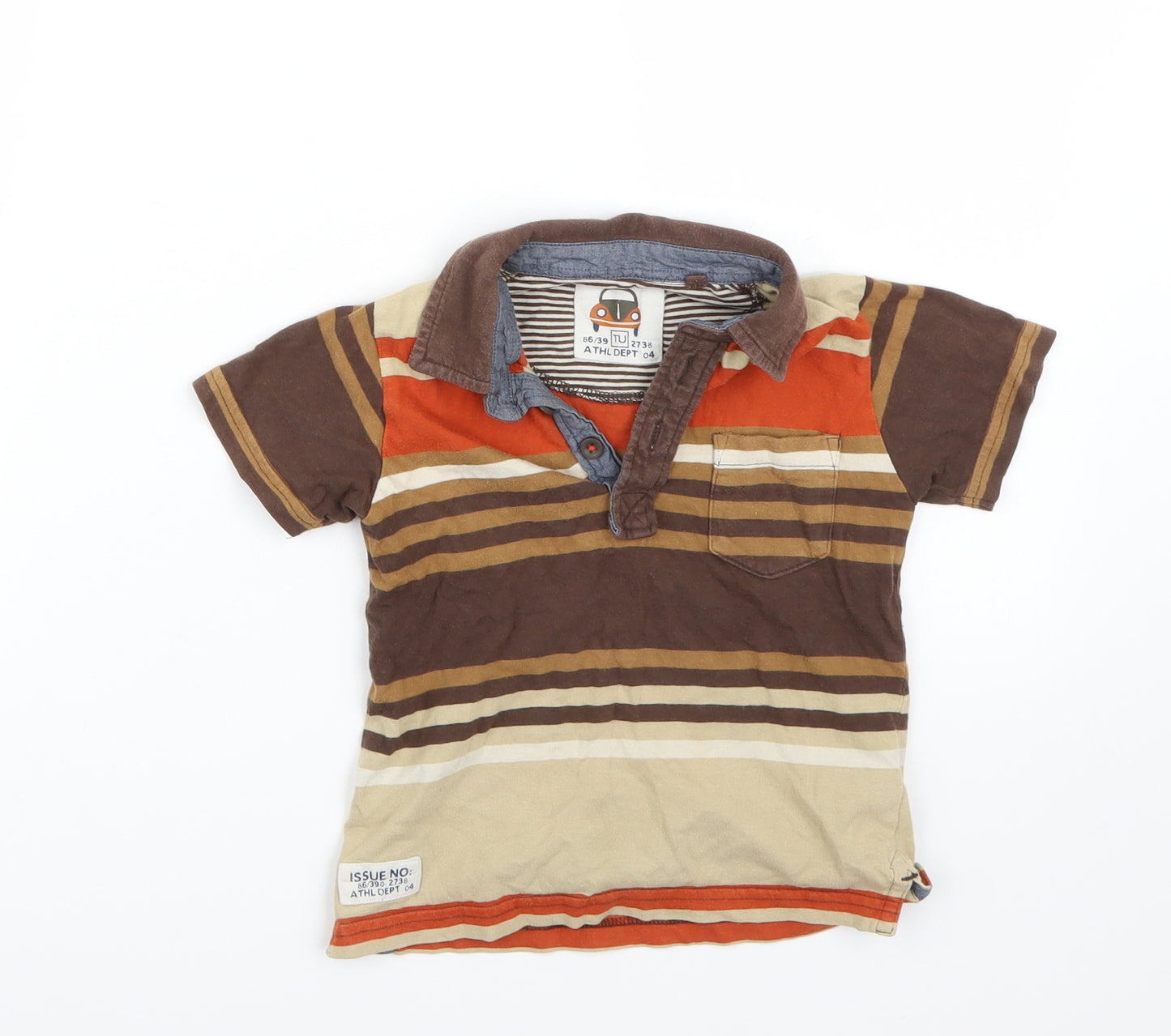TU Boys Brown   Basic T-Shirt Size 2-3 Years