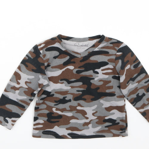 Rebel Boys Grey Camouflage  Basic T-Shirt Size 2-3 Years