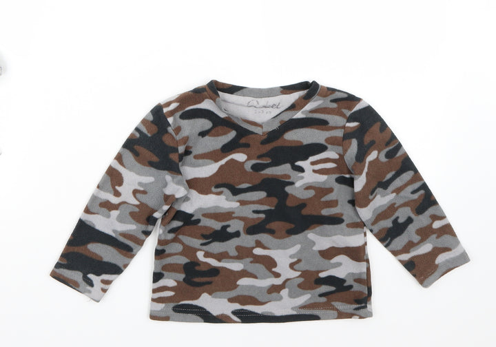 Rebel Boys Grey Camouflage Basic T-Shirt Size 2-3 Years