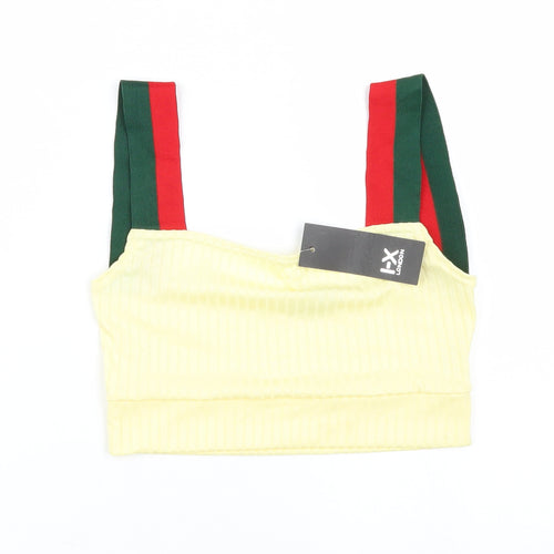 I X london Womens Yellow   Cropped Tank Size M