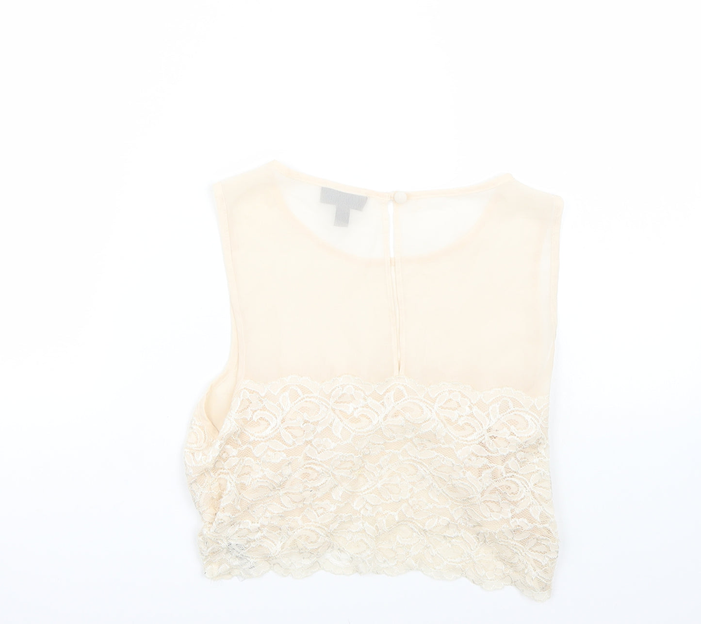 Topshop Womens Beige   Basic T-Shirt Size 6