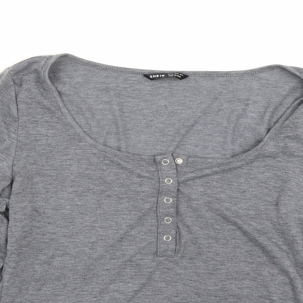 SheIn Womens Grey   Basic T-Shirt Size XL