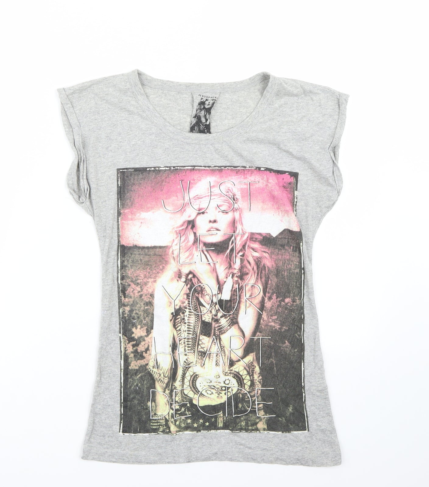 Primark Womens Grey   Basic T-Shirt Size 6
