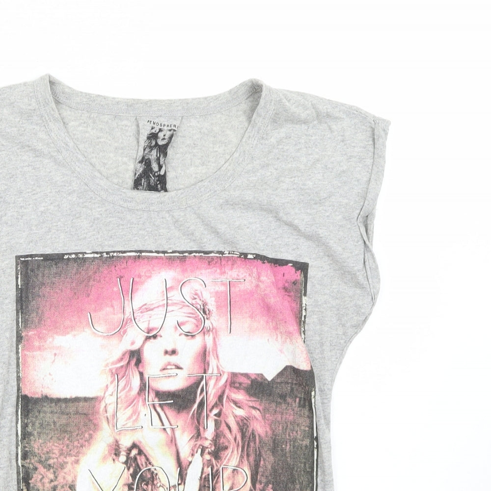 Primark Womens Grey   Basic T-Shirt Size 6