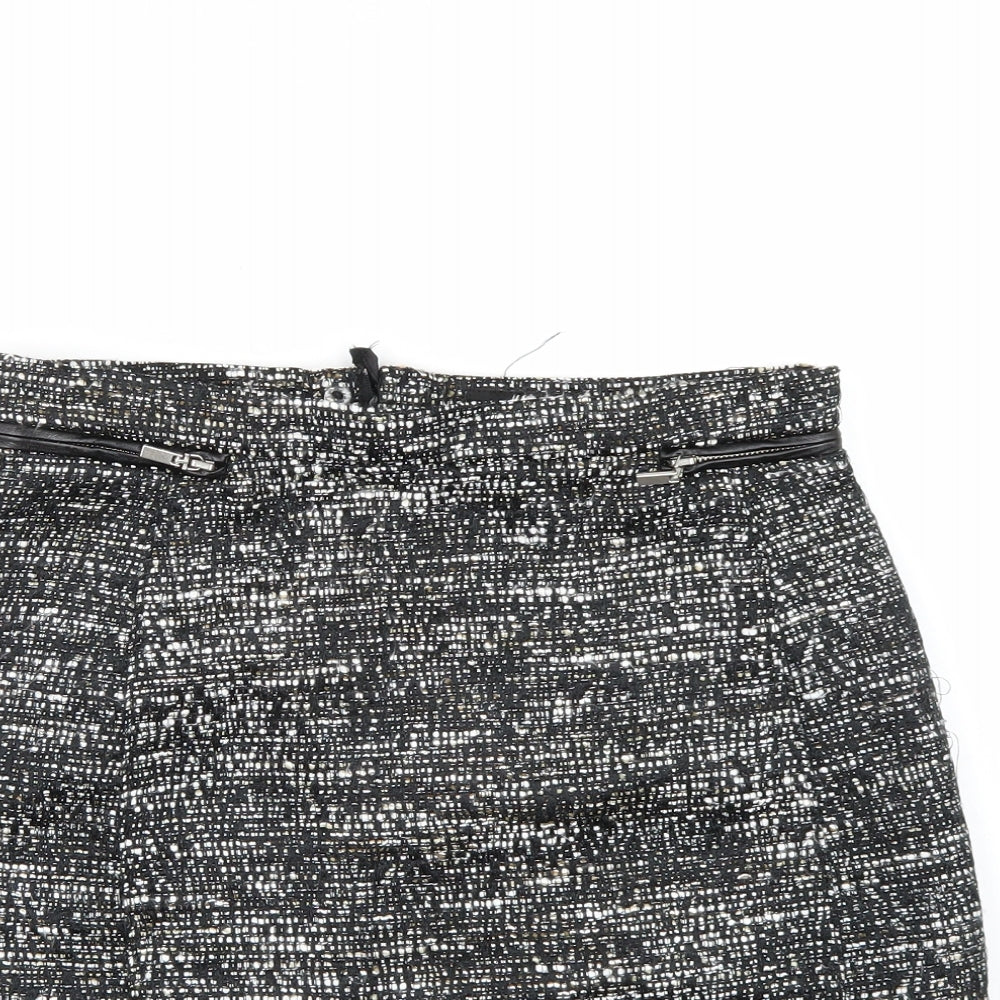 H&M Womens Black   A-Line Skirt Size 8