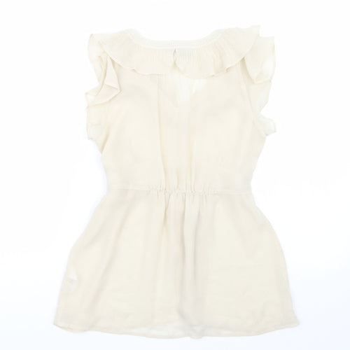 Topshop Womens Beige   Basic Blouse Size 8