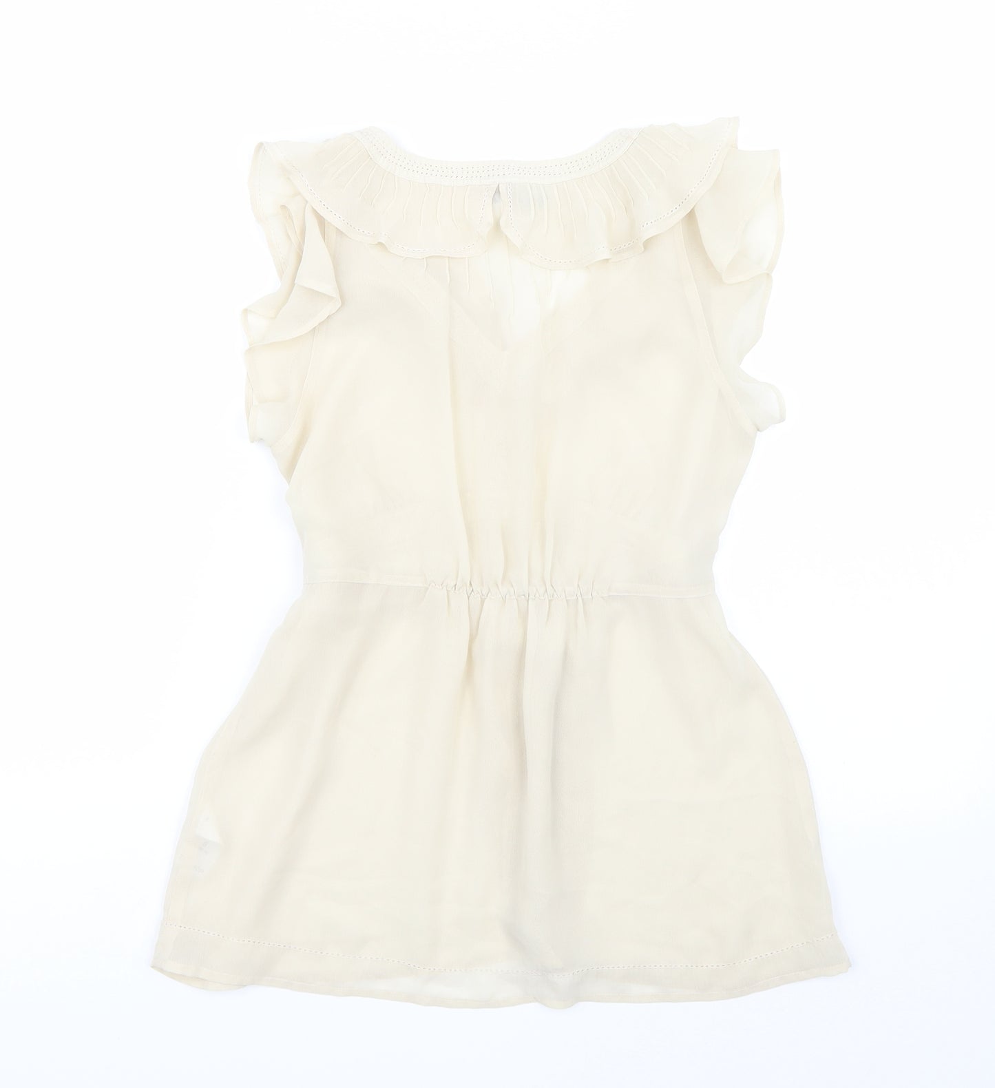 Topshop Womens Beige   Basic Blouse Size 8
