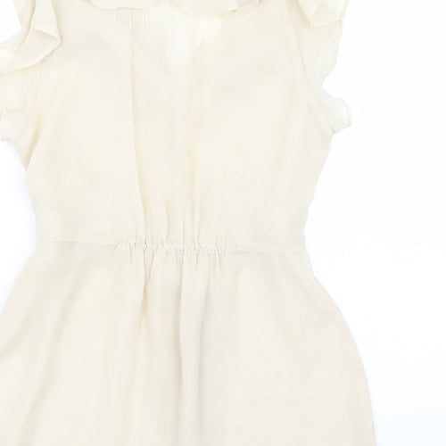 Topshop Womens Beige   Basic Blouse Size 8